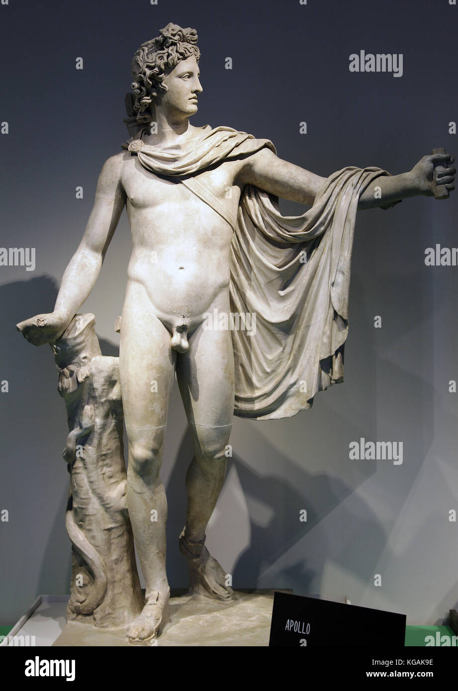 Apollo a Greek and Roman god of music healing light prophecy and enlightenment. Stock Photo