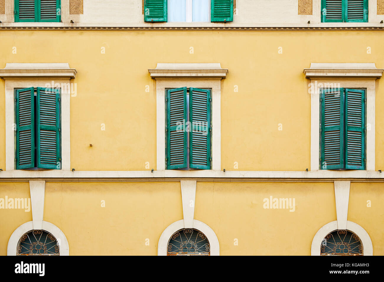 Window Styles On Rome Pattern from windows of the facade of one of the buildings in Rome ...