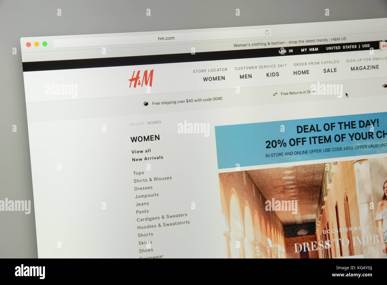 Milan, Italy - May 7, 2017: H&M brand website homepage. It's a fashion  e-commerce store Stock Photo - Alamy