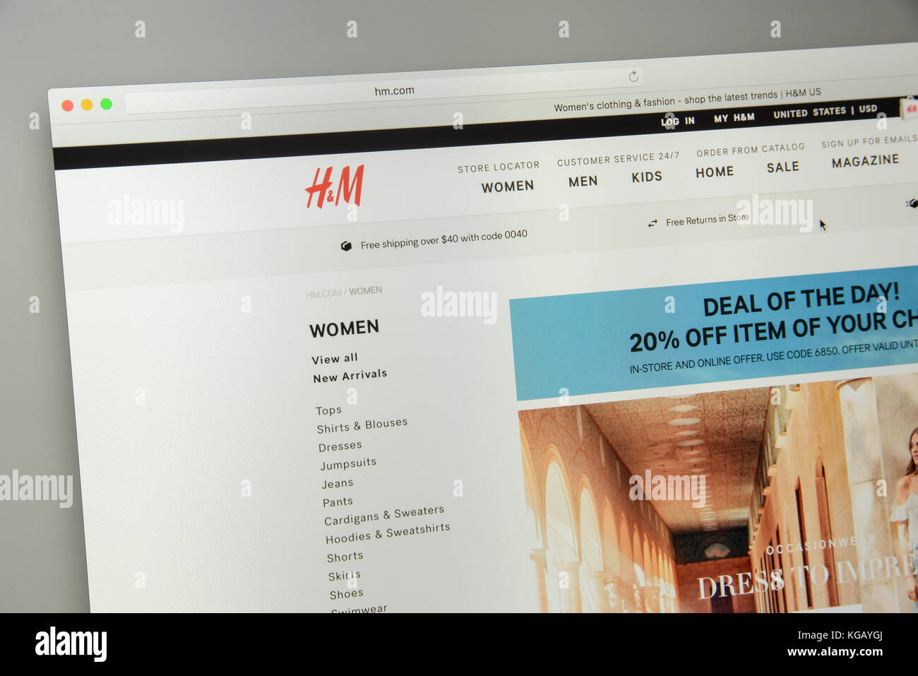 Milan, Italy - May 7, 2017: H&M brand website homepage. It's a fashion e-commerce  store Stock Photo - Alamy