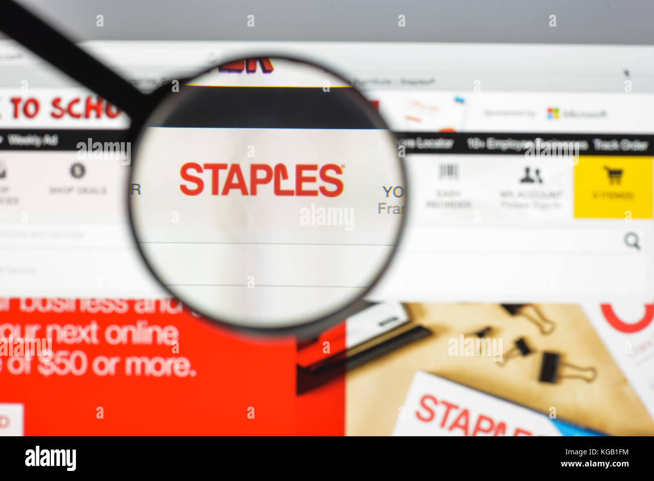 Milan, Italy August 10, 2017 website homepage. It an