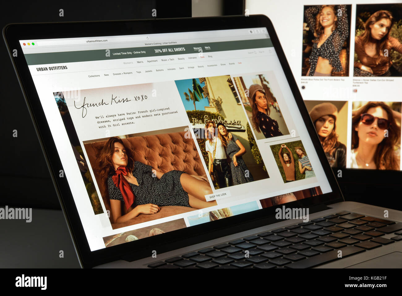 Milan, Italy August 10, 2017 Urban outfitters website homepage. It