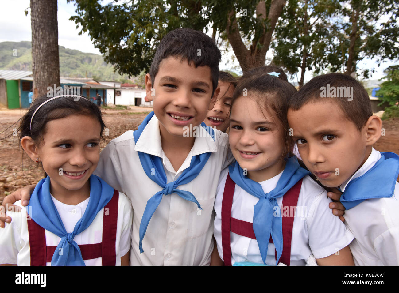 Cuban schoolchildren Stock Photo