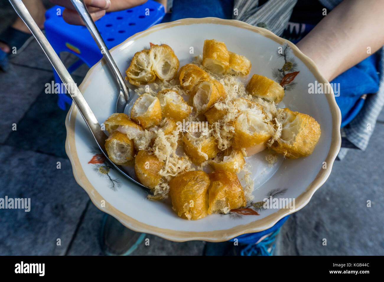 Street Food - Chao Suon Quay (spare rib rice porridge) Stock Photo