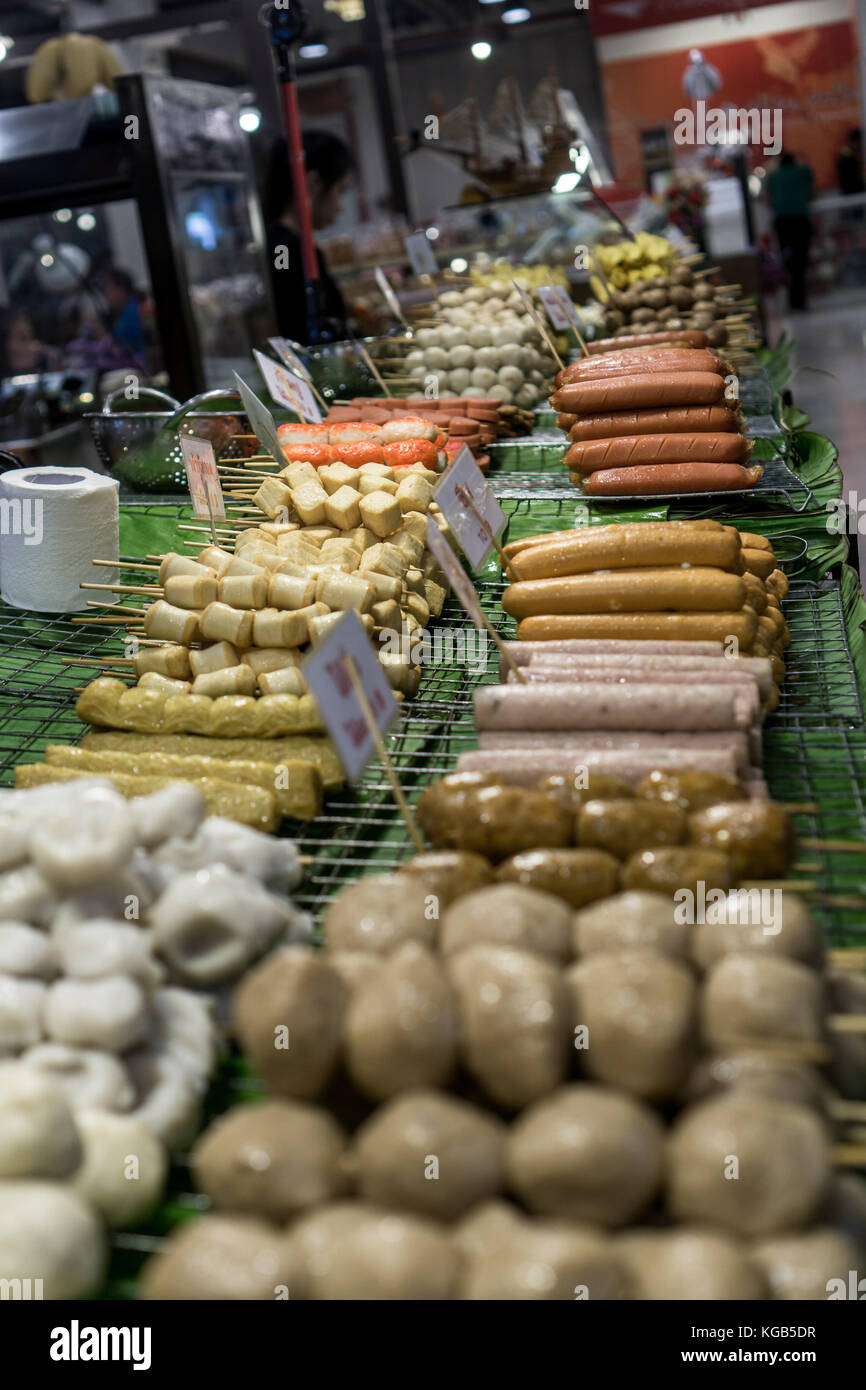 Chiang Rai, Thailand meat on a stick Stock Photo Alamy