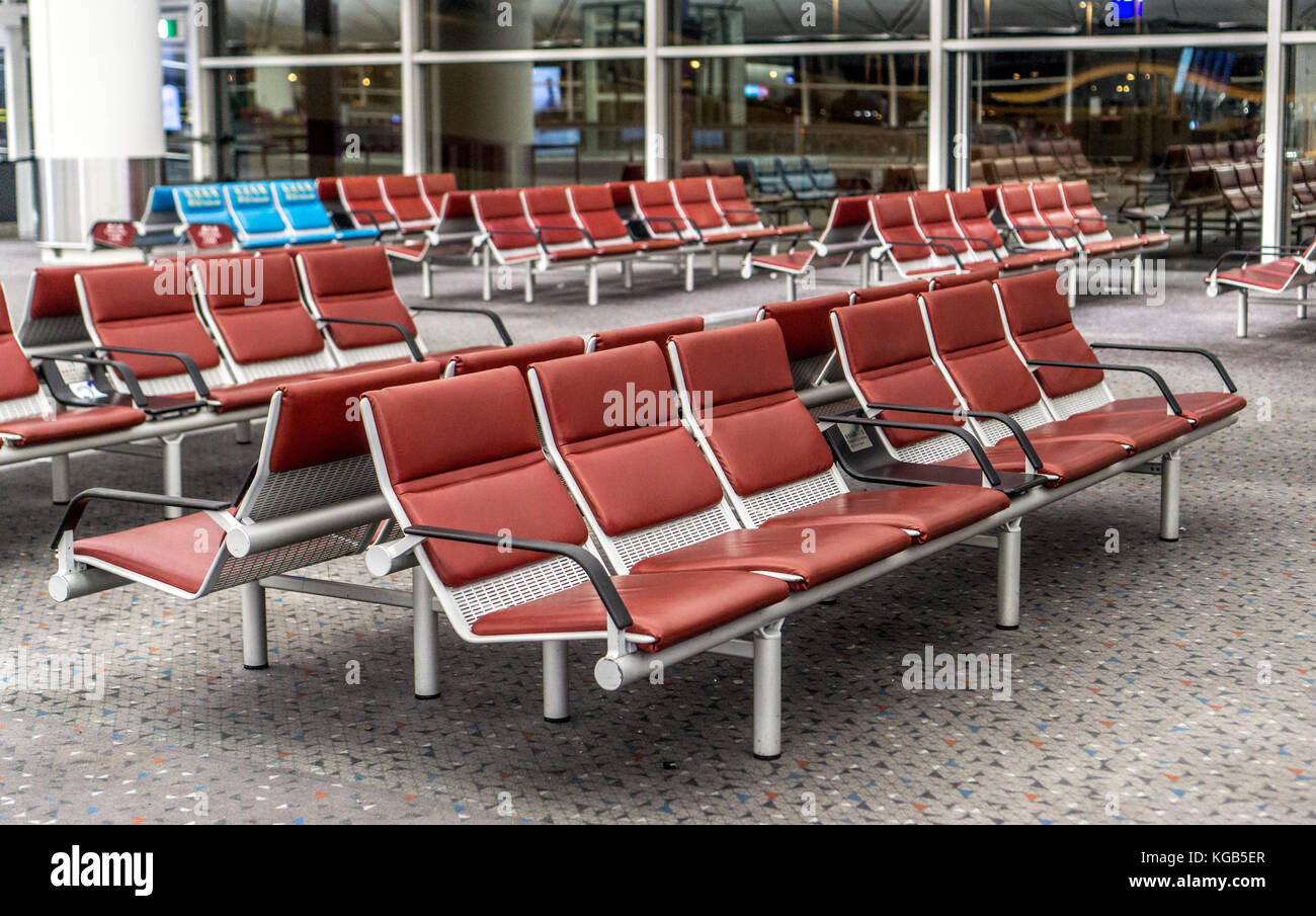Empty seats at airport gate Stock Photo Alamy