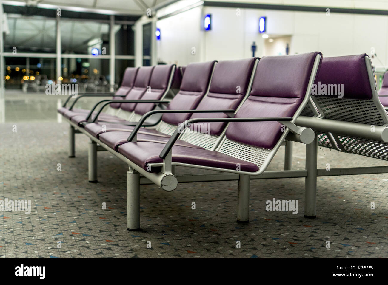 Empty seats at airport gate Stock Photo Alamy