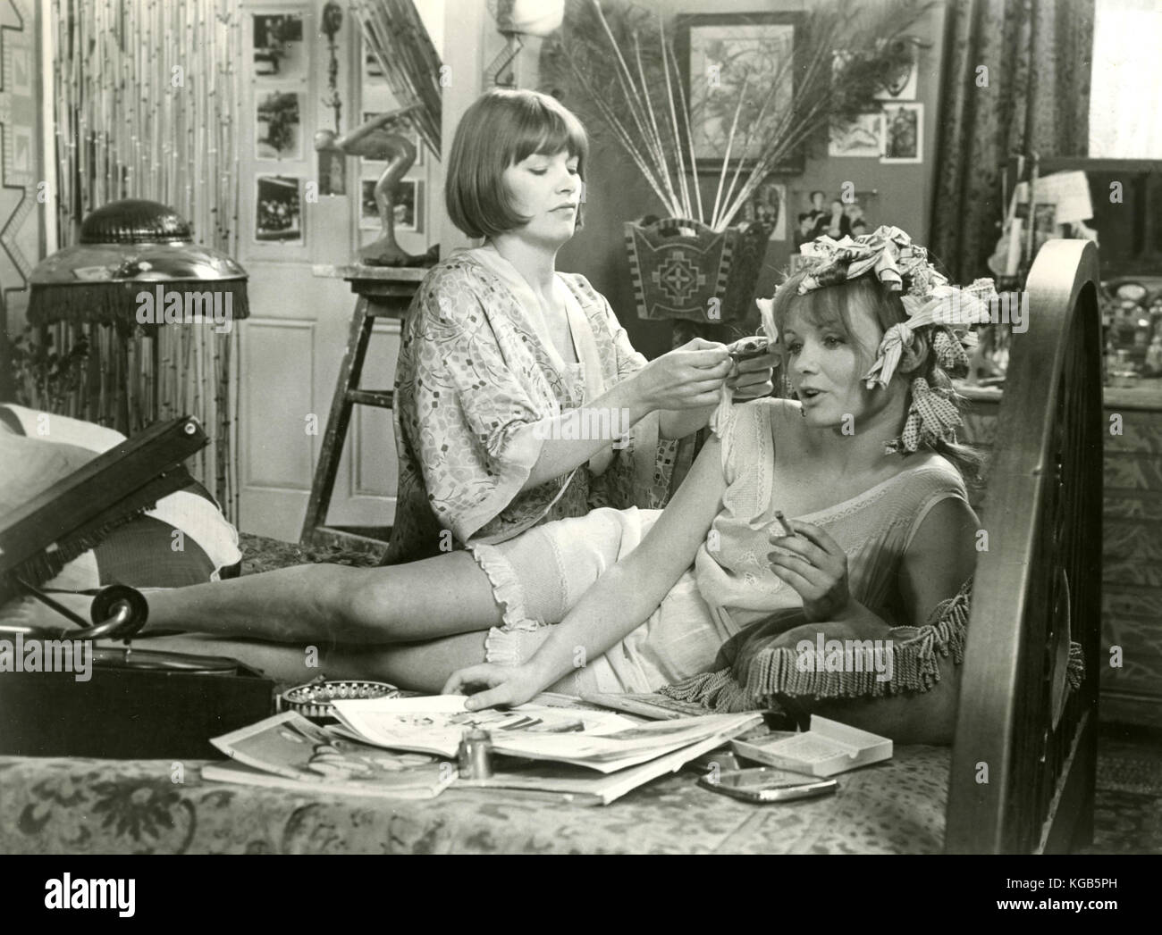 Actresses Glenda Jackson and Jennie Linden in the movie Women in Love, 1969 Stock Photo