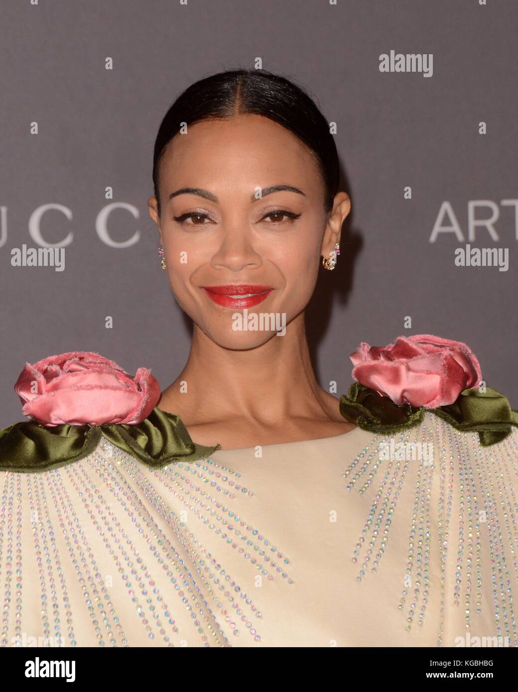 Los Angeles, CA, USA. 4th Nov, 2017. Zoe Saldana at arrivals for 2017