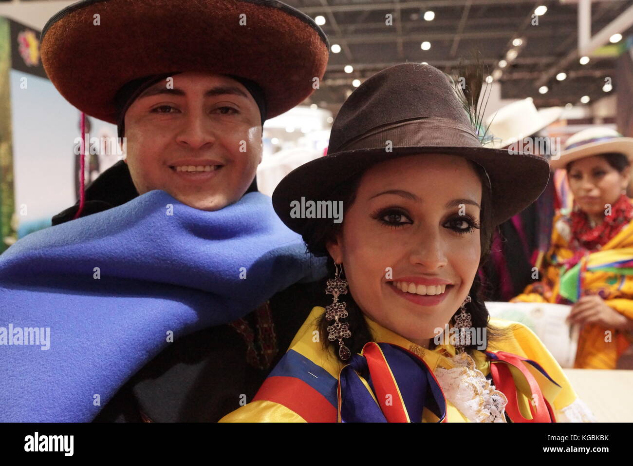 London, UK. 06th Nov, 2017. The World Travel Market at Excel brings together people, national tourist aithorities, airlines, ferry companies and ancillary trades for an annual trade fair. A plethora of vibant costumes, traditional music and hospitality. Credit: 2017 Peter Hogan/Alamy Live News Stock Photo