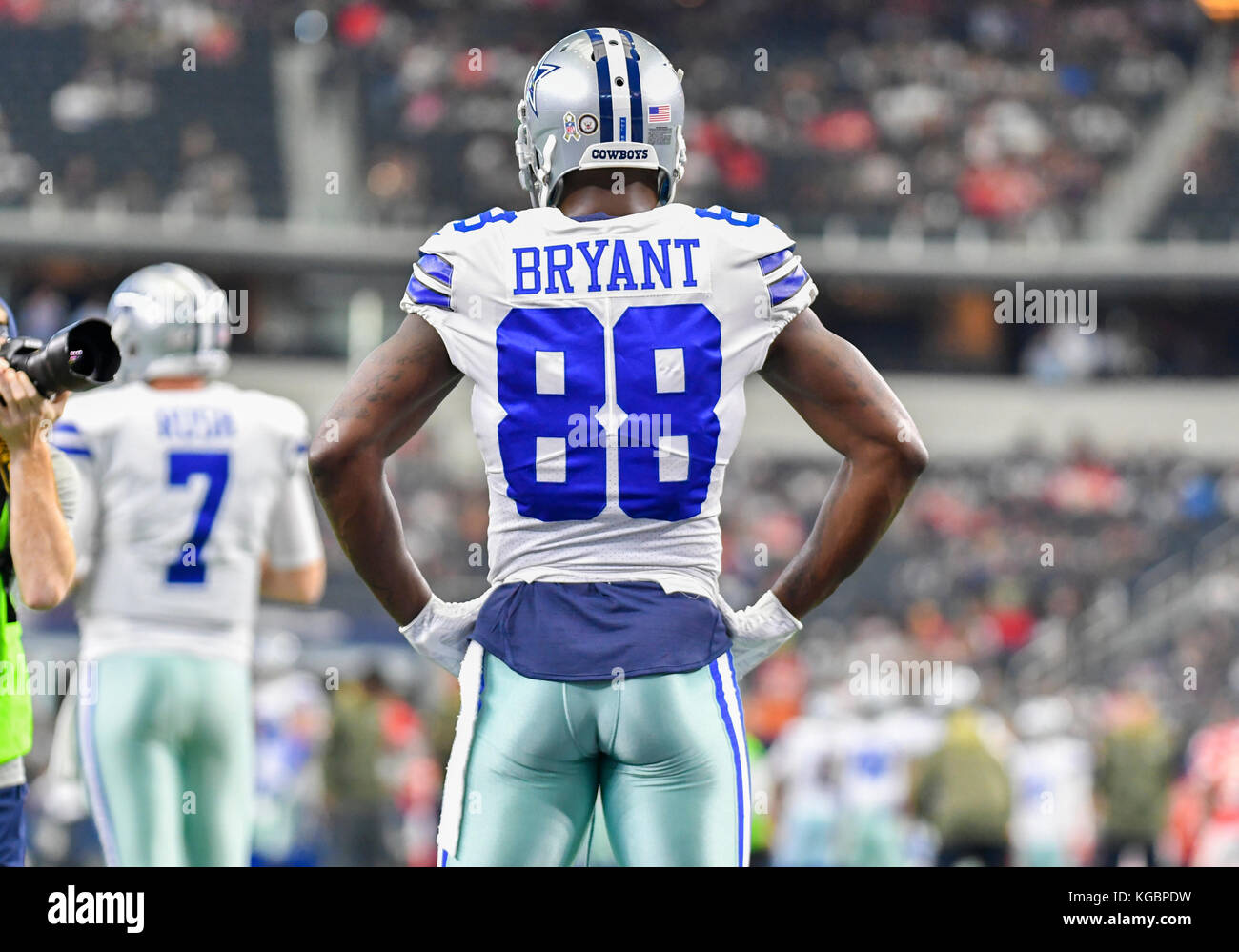 November 05, 2017: Dallas Cowboys wide receiver Dez Bryant #88 during an  NFL football game between the Kansas City Chiefs and the Dallas Cowboys at  AT&T Stadium in Arlington, TX Dallas defeated