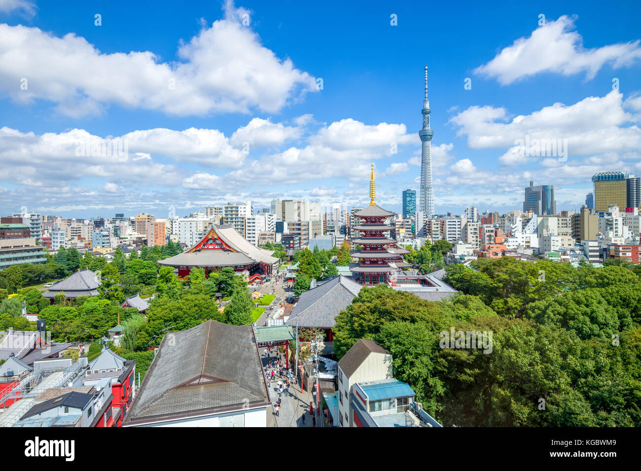 aerial view of Tokyo city Stock Photo