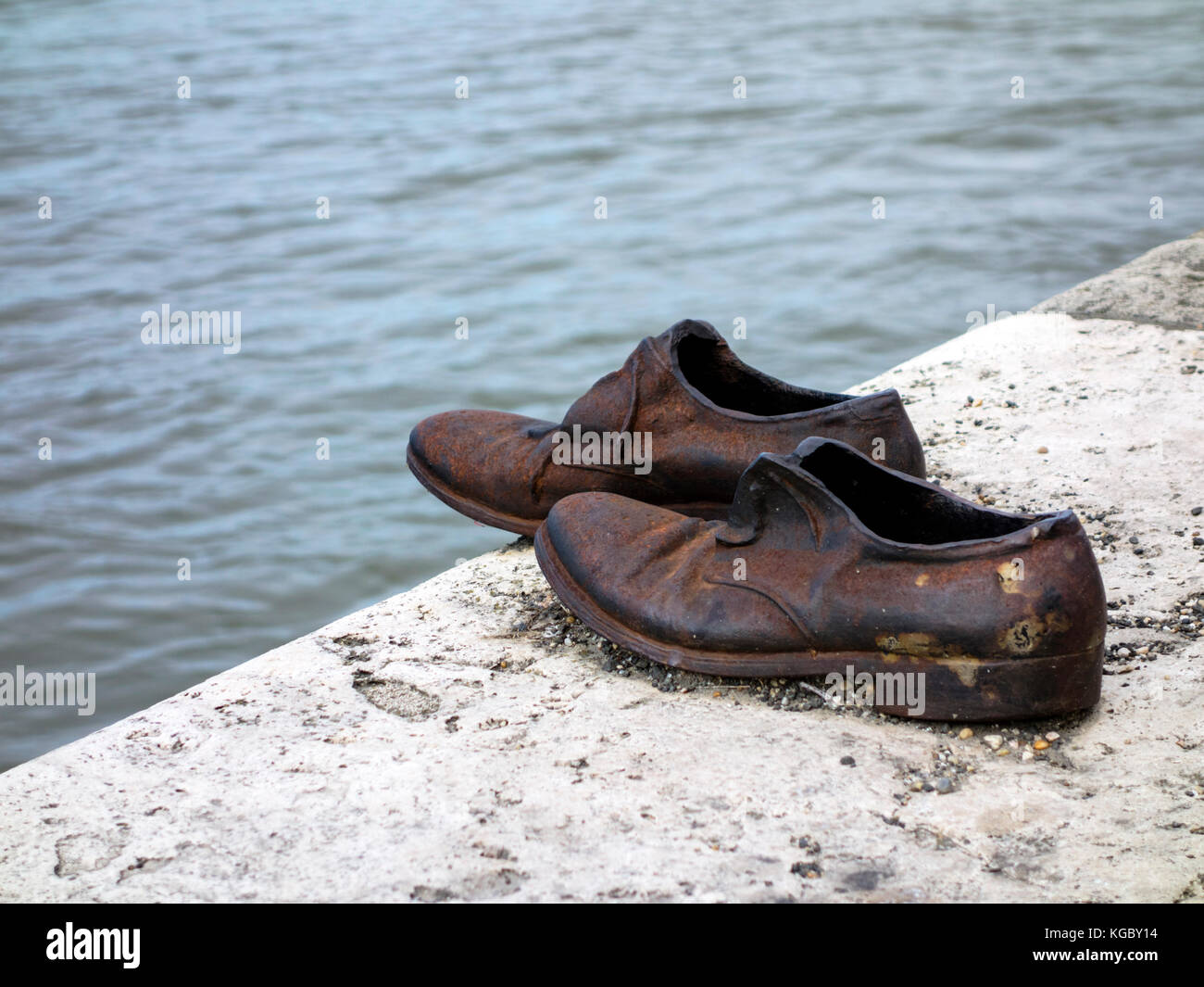 Shoes on the Danube Bank Stock Photo Alamy