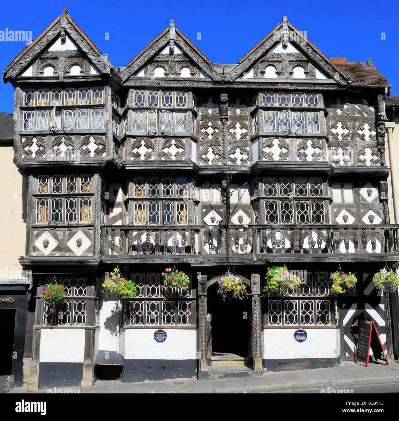The Feathers Hotel , Ludlow, Shropshire, England, Europe Stock Photo