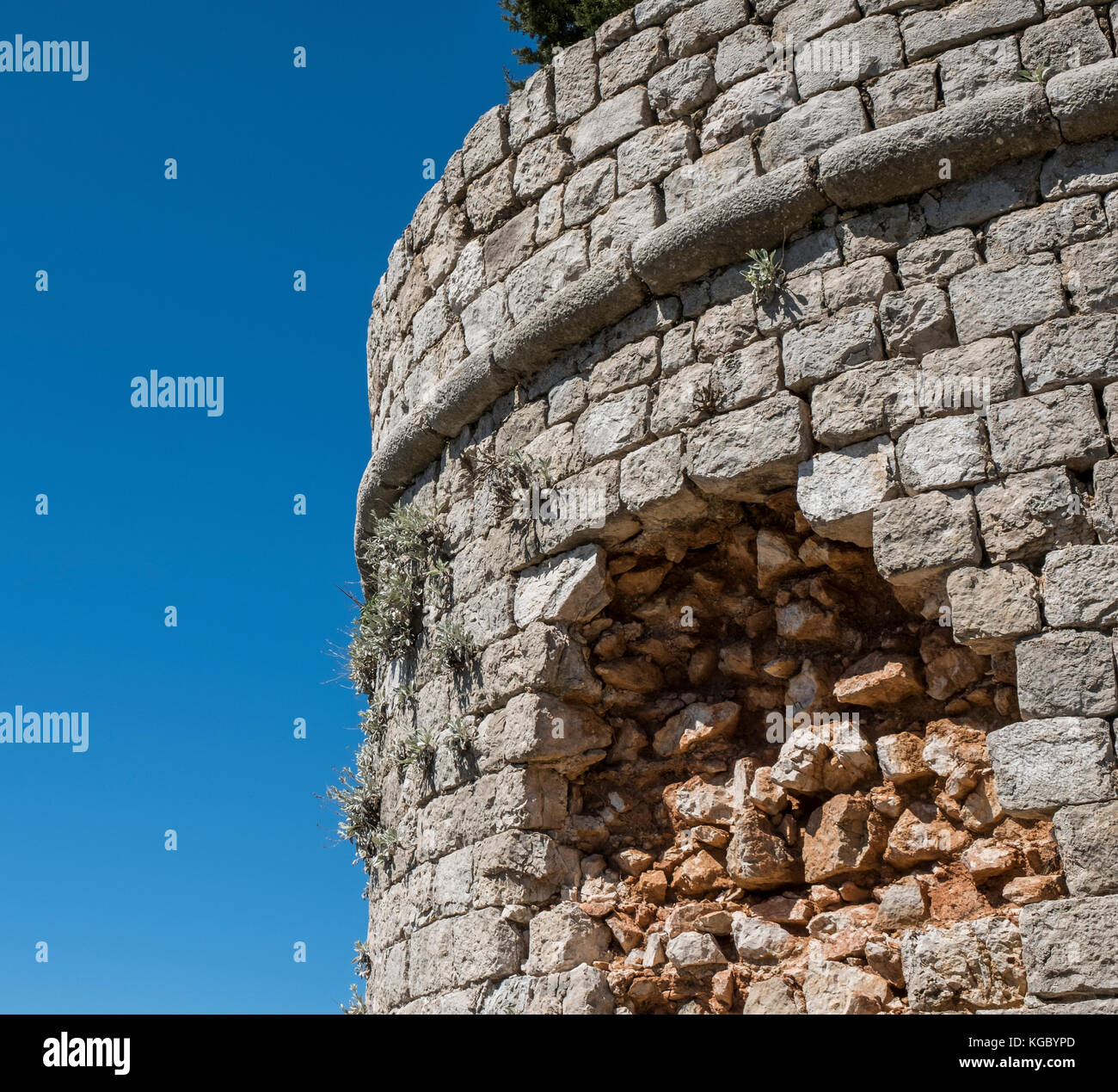 Shell damage from the Seige Of Dubrovnik on the Fort Imperial atop ...