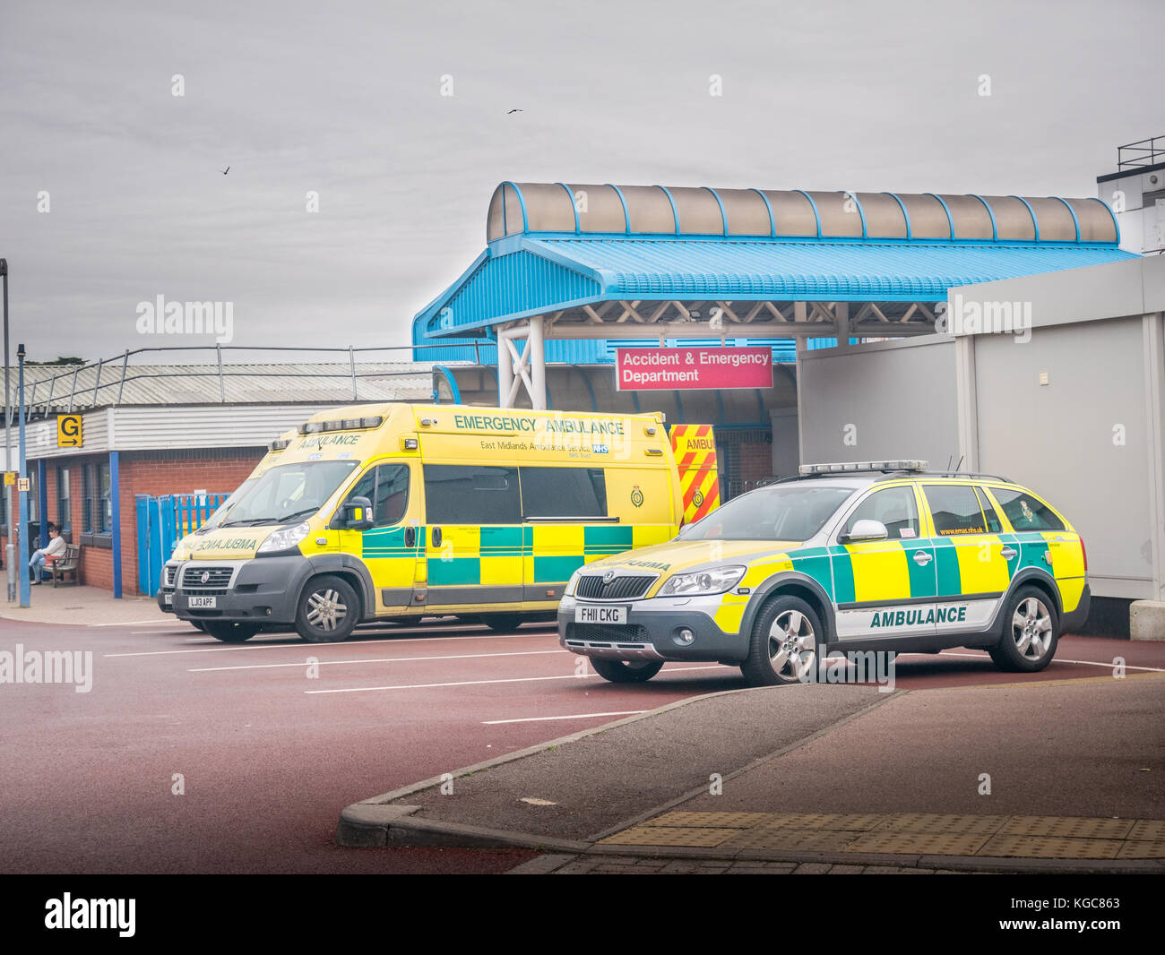 at the NHS general hospital, Kettering, England Stock Photo Alamy