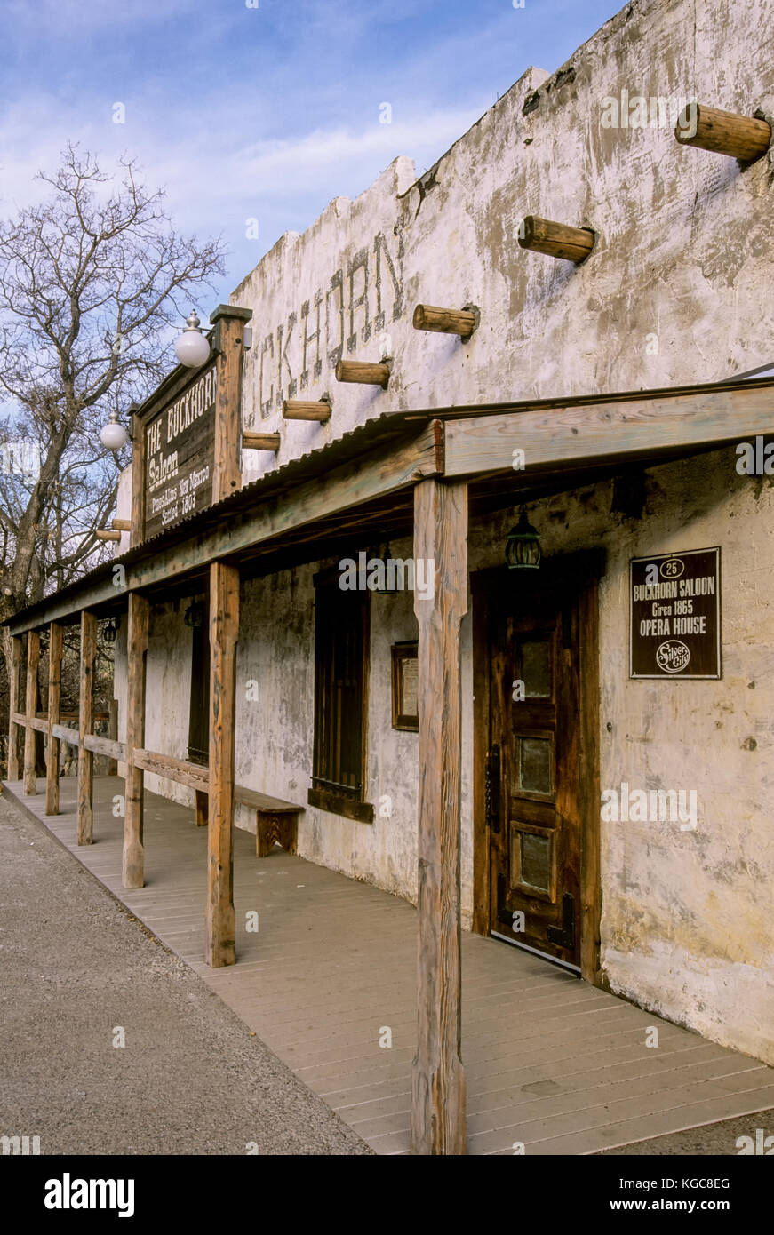 The Buckhorn Saloon, Pinos Altos Ghost Town, near Silver City, New Mexico USA Stock Photo