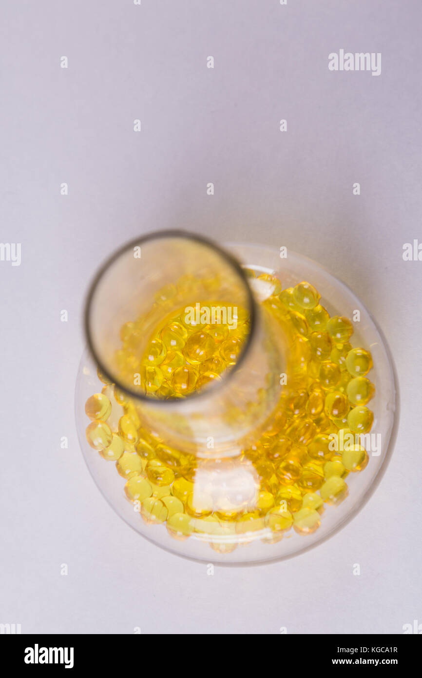 yellow capsule medical vitro Stock Photo Alamy