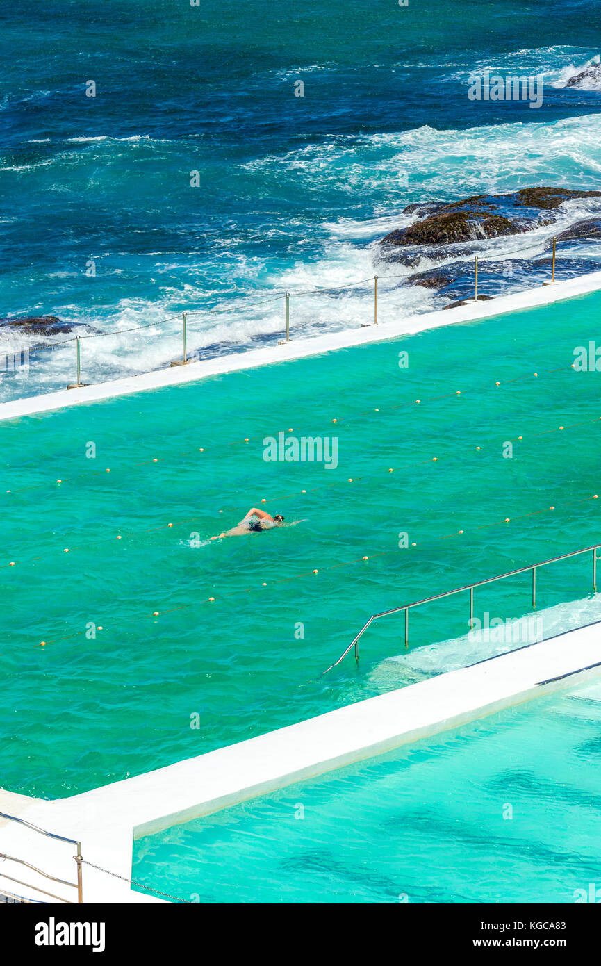 Bondi Baths home to the iconic Bondi Icebergs Swimming Club is located on the southern end of