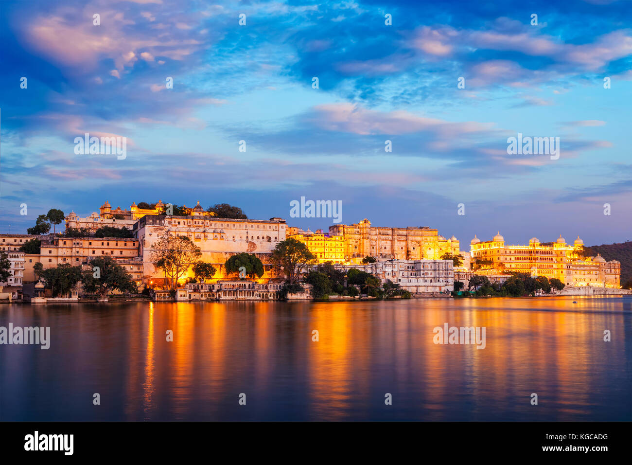 City Palace, Udaipur -  palace complex on Lake Pichola, Udaipur, Stock Photo