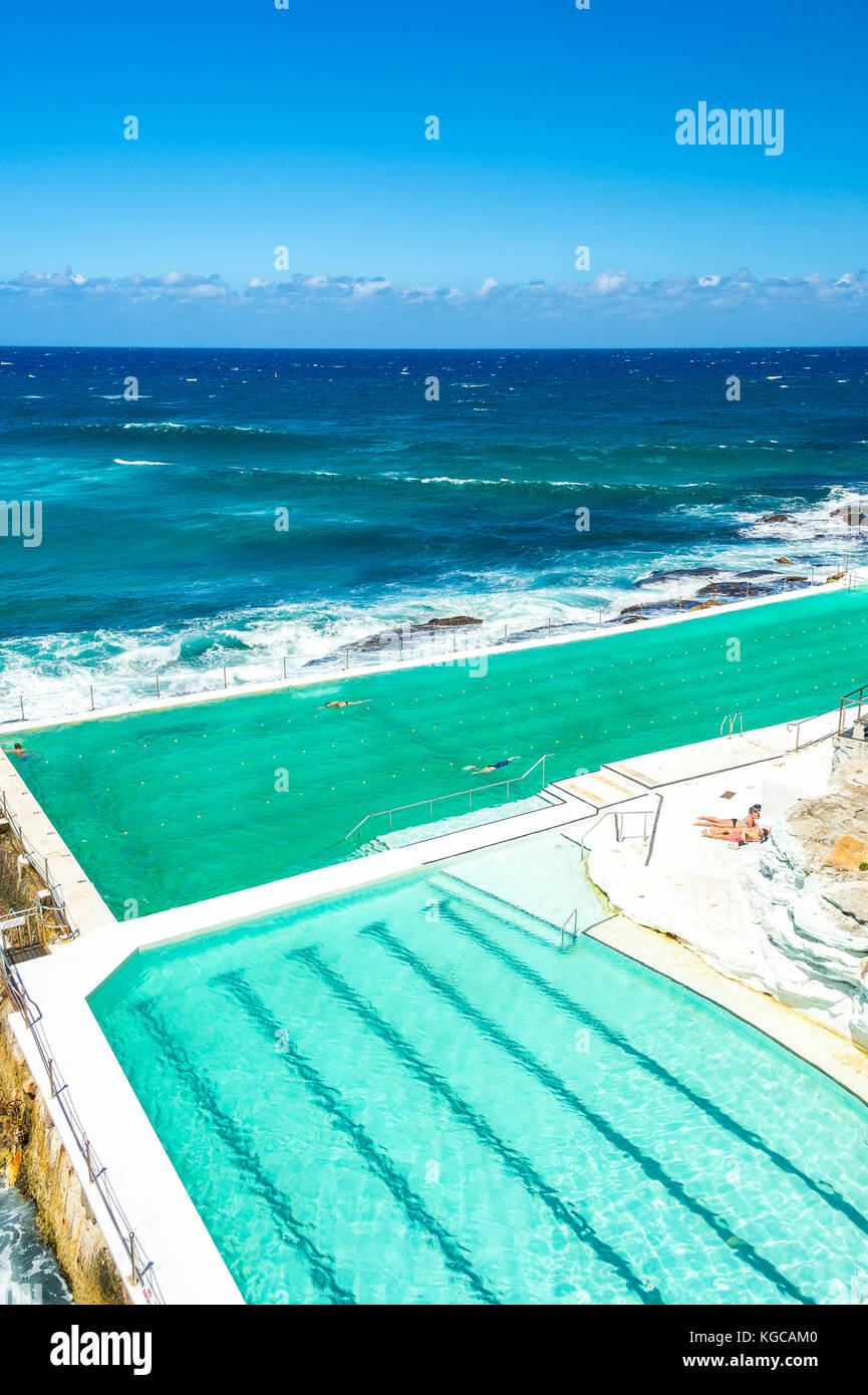Bondi Baths home to the iconic Bondi Icebergs Swimming Club is located on the southern end of
