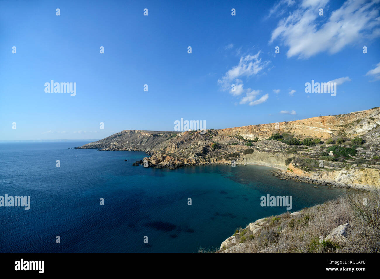 Scenic view of Fomm Ir rih Bay, in Malta Stock Photo