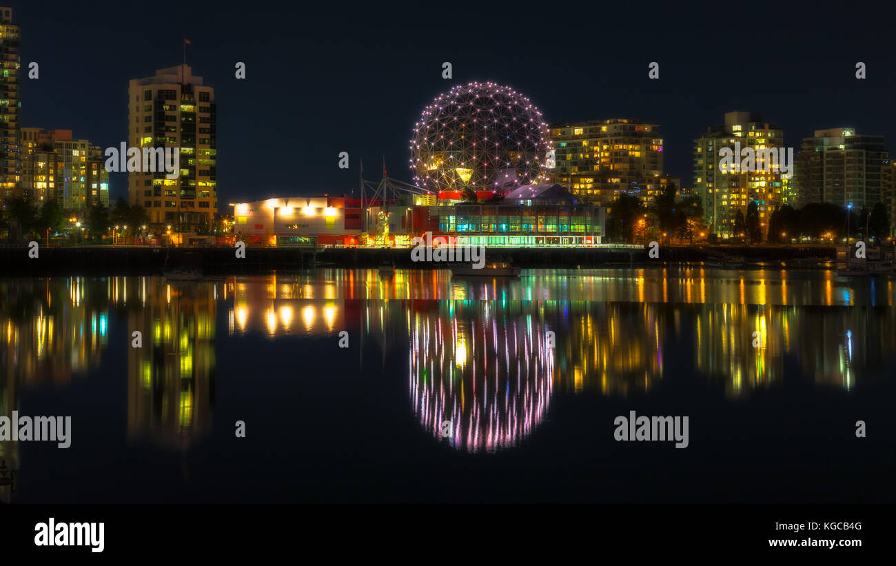 False Creek in Vancouver at night Stock Photo - Alamy