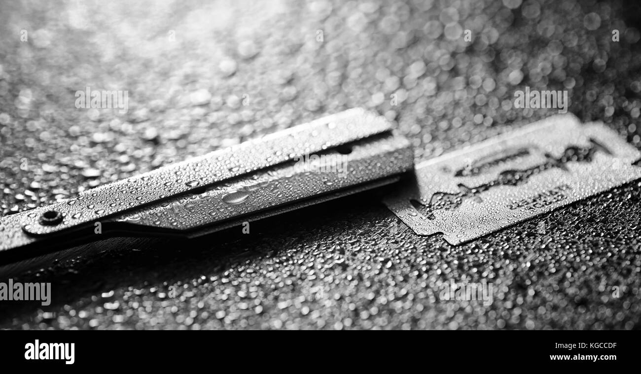 Unsafe Razorblade Bristles on case hi-res stock photography and images - Alamy