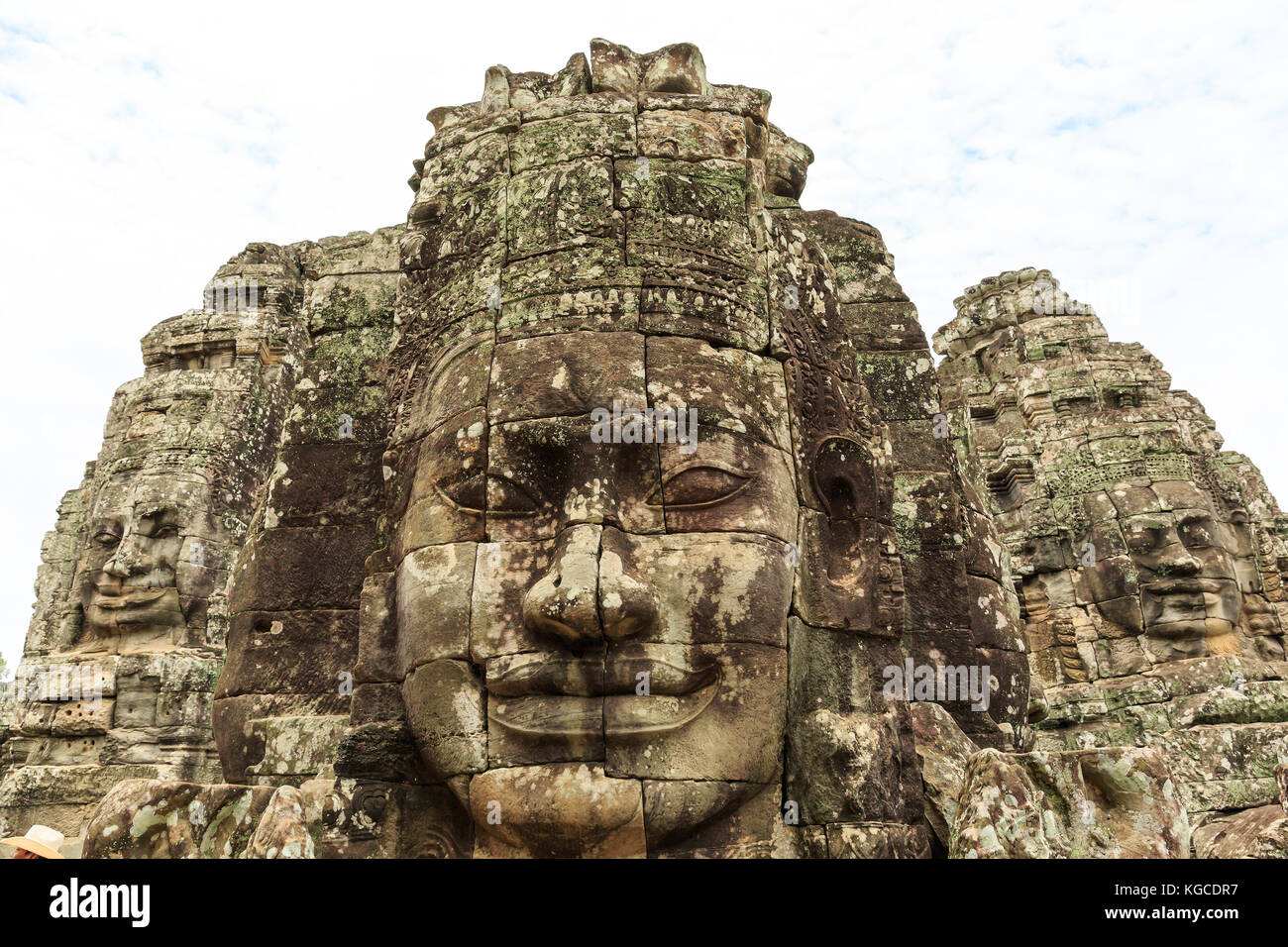 Prasat Bayon or Bayon Temple Is a Richly Decorated Khmer Temple. Stock Photo