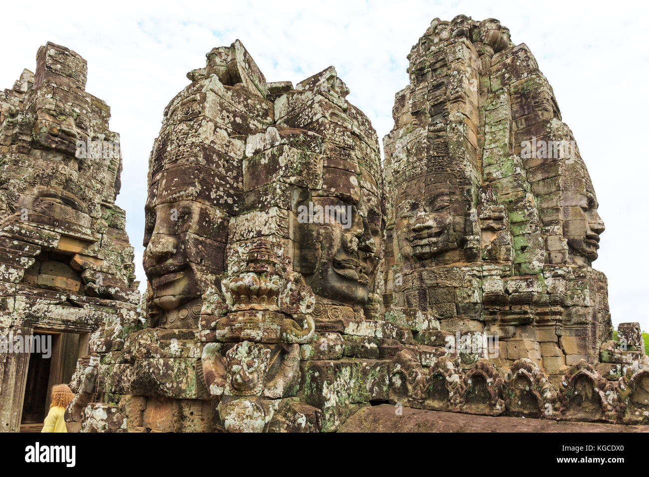 The Bayon, Also Known As Prasat Bayon, One of The Well-Known Temple in Cambodia. Stock Photo