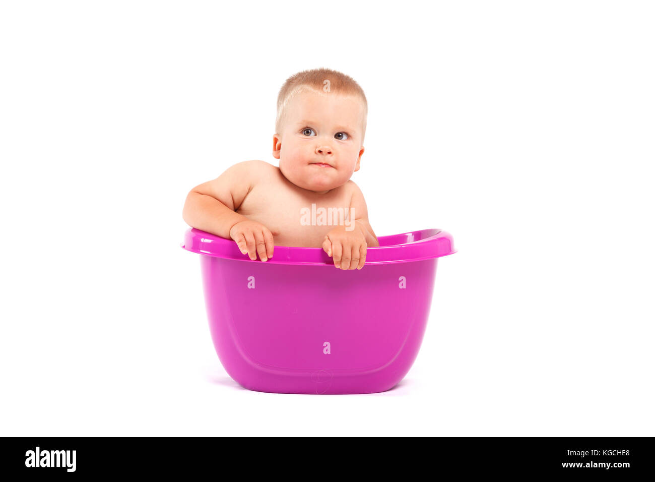 cute happy baby boy take bath in tub Stock Photo Alamy