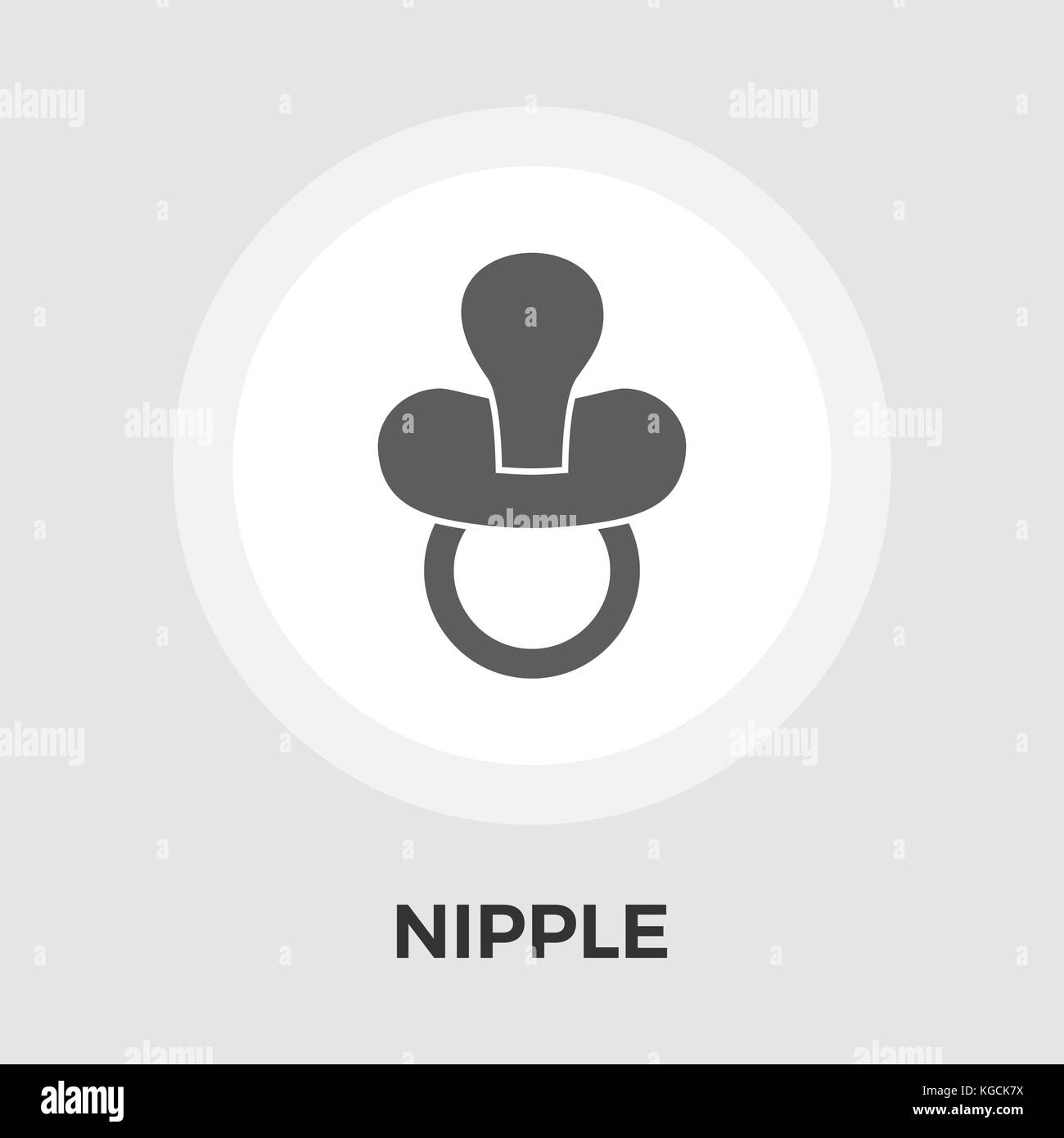 Nipple icon vector. Flat icon isolated on the white background ...