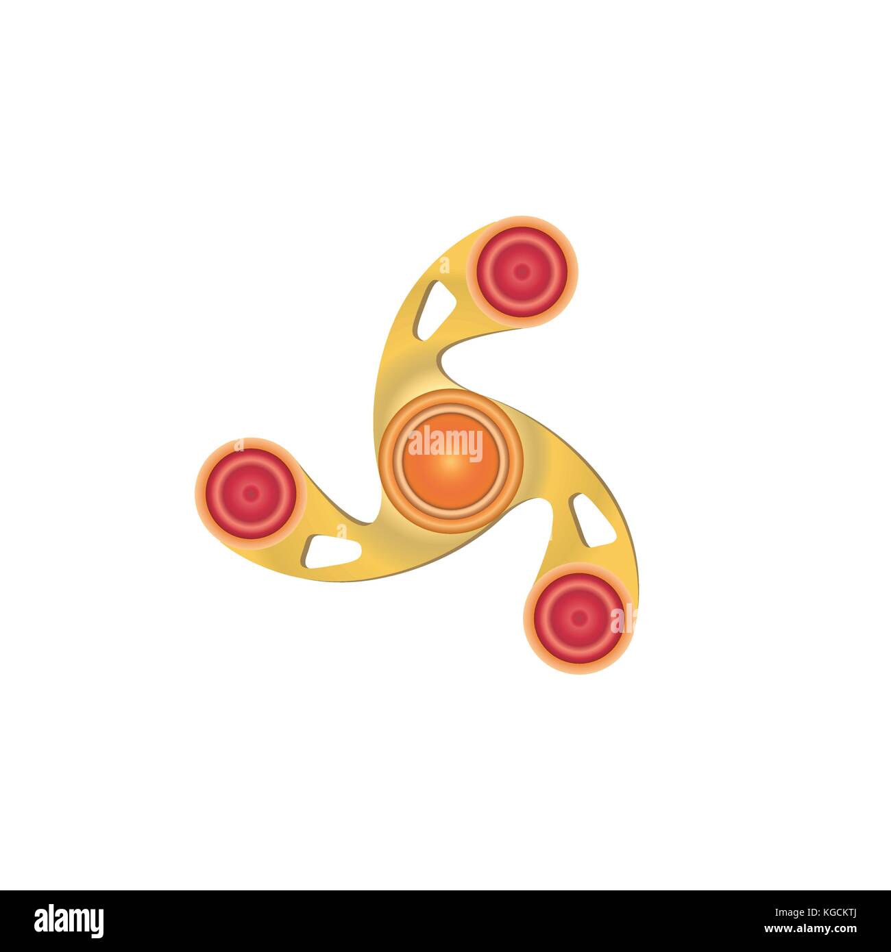 Fidget Spinner. Morden stress relieving toy icon. Stock Vector