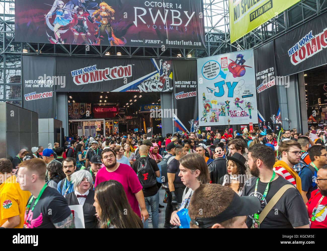 Visitors and fans attend the New York Comic Con Comic Book, Movie and