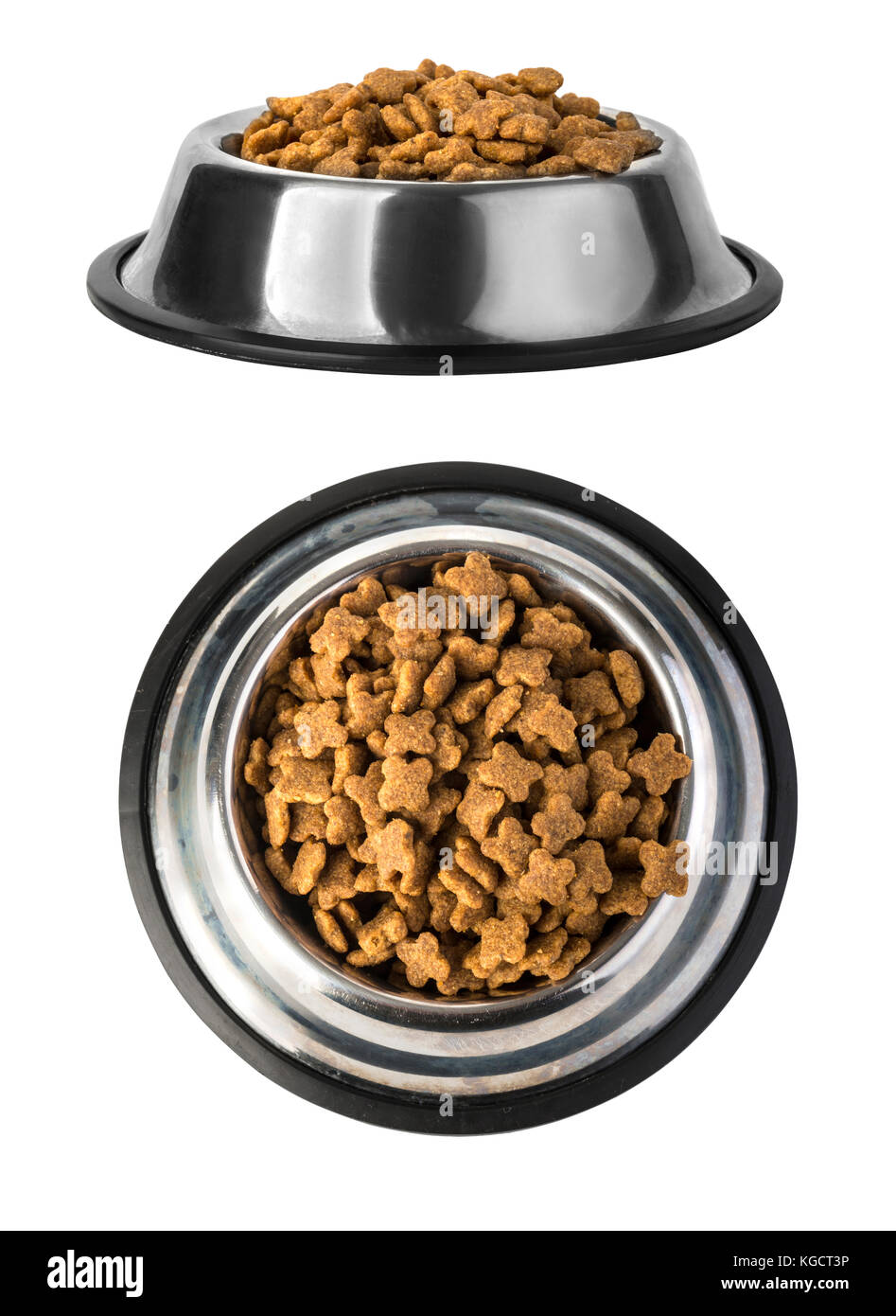 Dog food in bowl, isolated on white Stock Photo Alamy