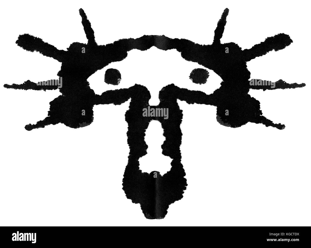 Ink blot for psychiatric evaluations. Stock Photo