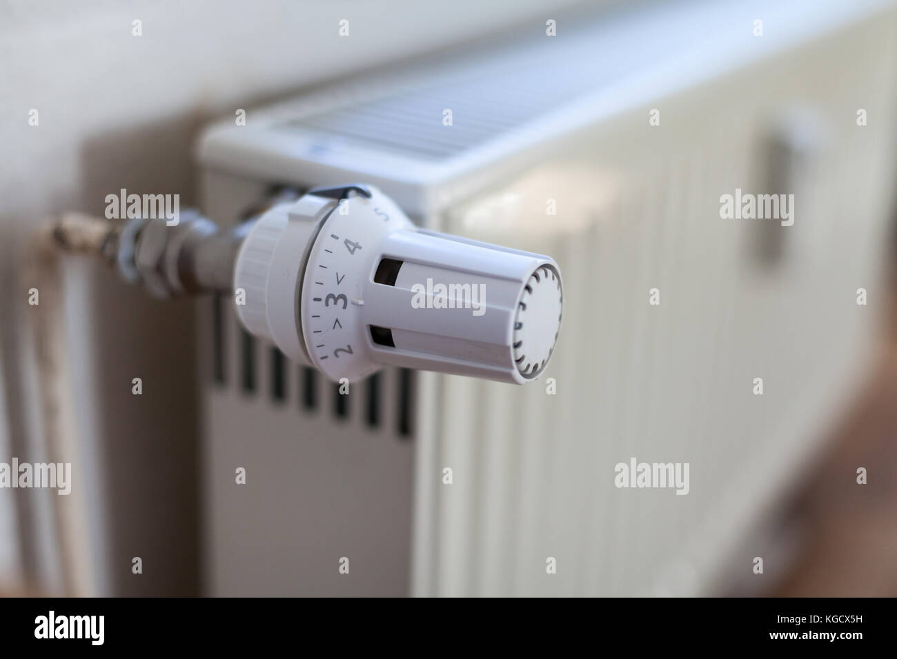 a heat regulator on a german heater Stock Photo Alamy