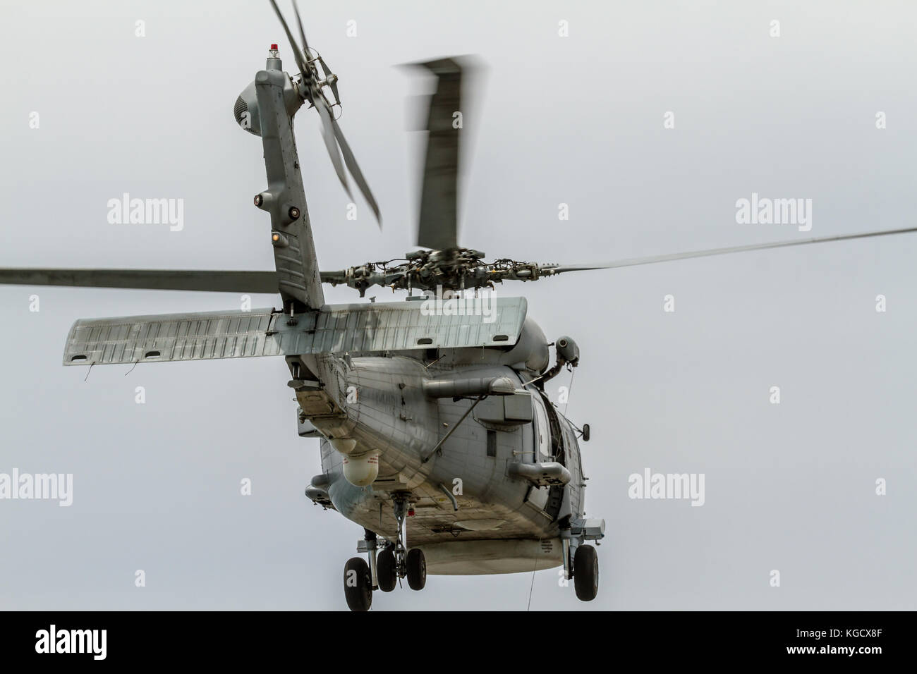 MOTRIL, GRANADA, SPAIN-JUN 09: Helicopter SH-60B Seahawk taking part in an exhibition on the 12th international airshow of Motril on Jun 09, 2017, in  Stock Photo