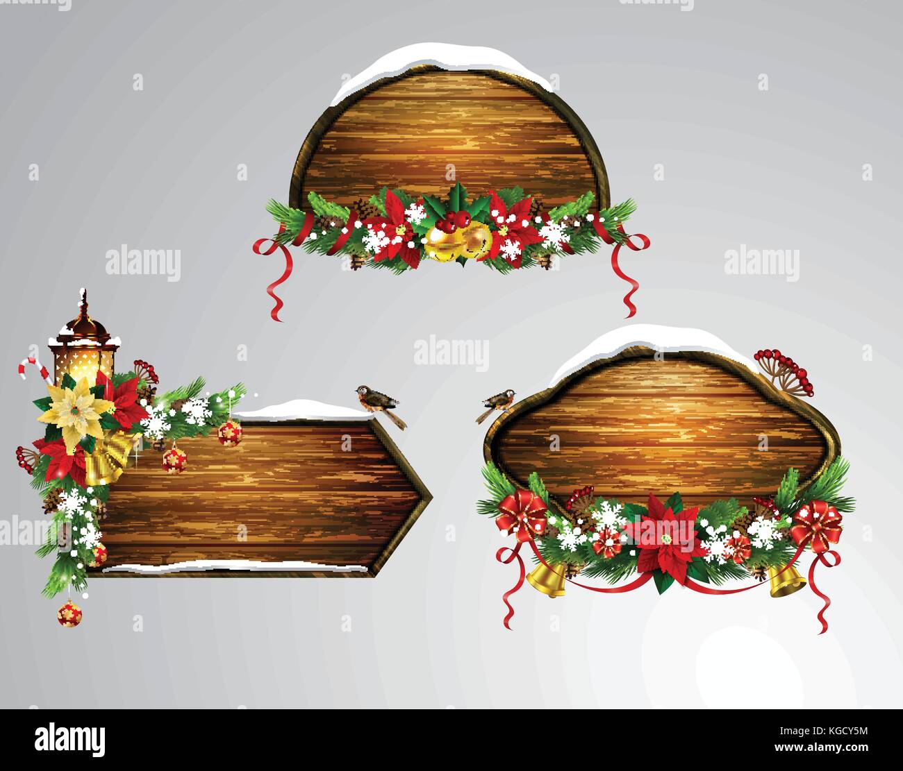 Vector wooden christmas board Stock Vector Image & Art Alamy