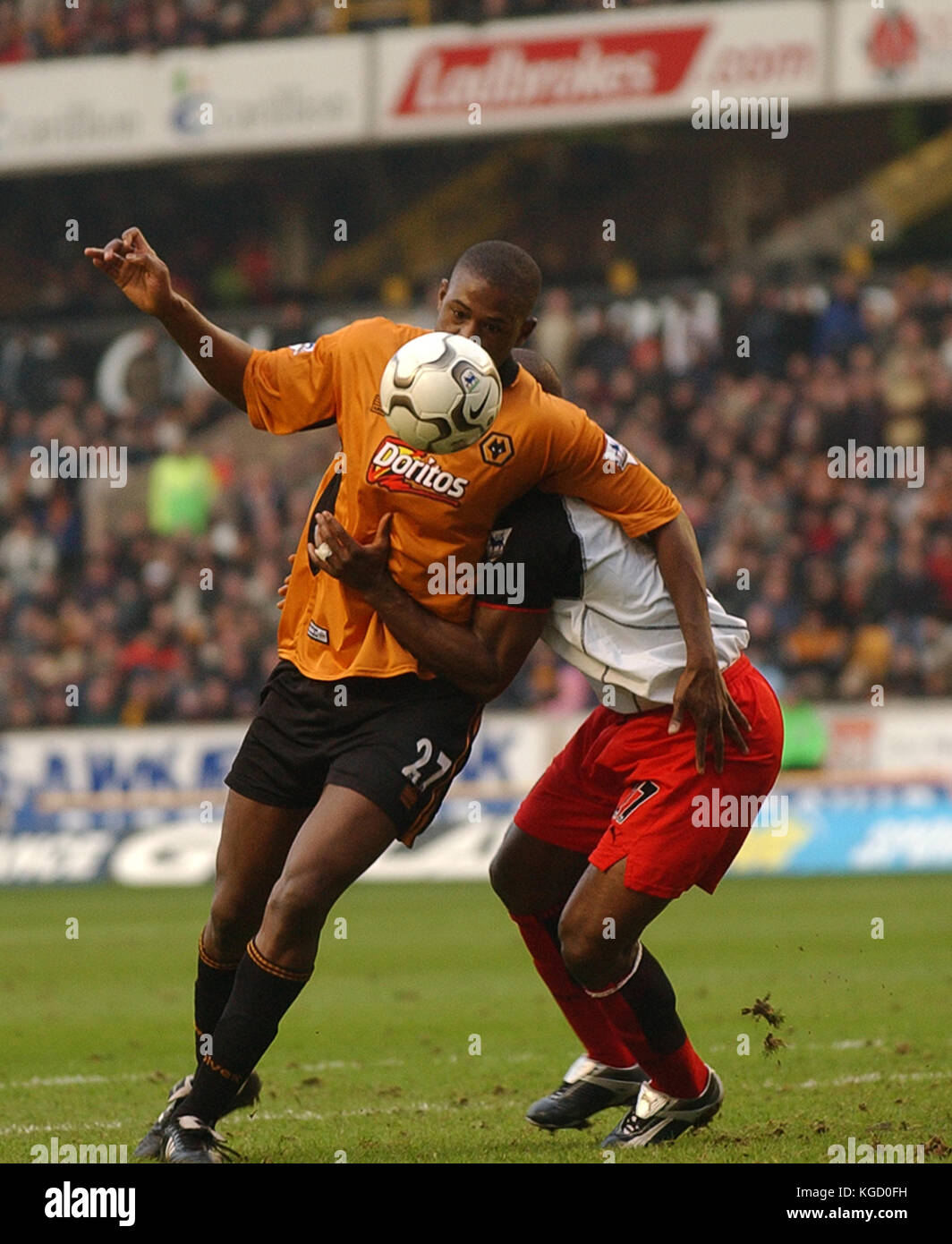 Footballer Carl Cort  Wolverhampton Wanderers v Fulham 21 February 2004 Stock Photo