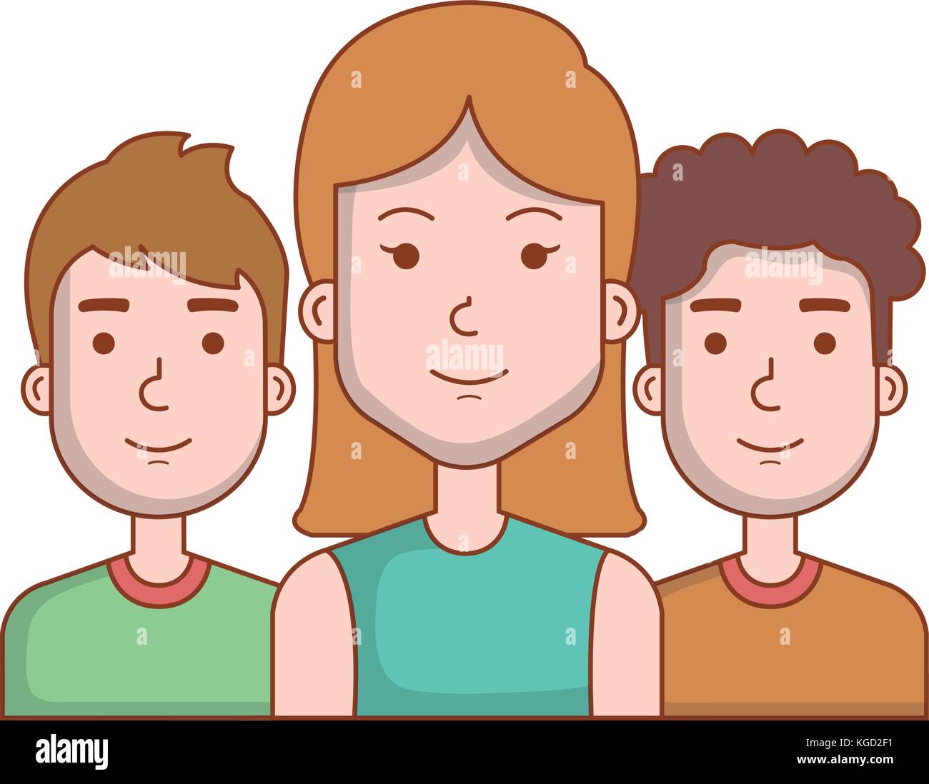 group of persons avatars characters vector illustration design Stock ...