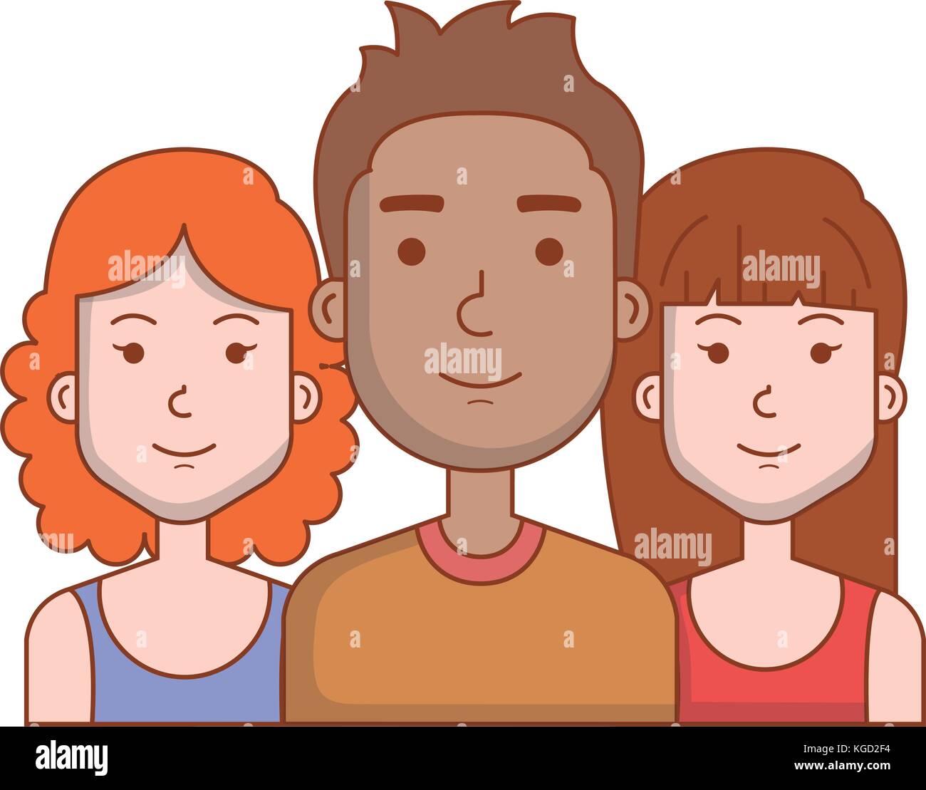 group of persons avatars characters vector illustration design Stock ...