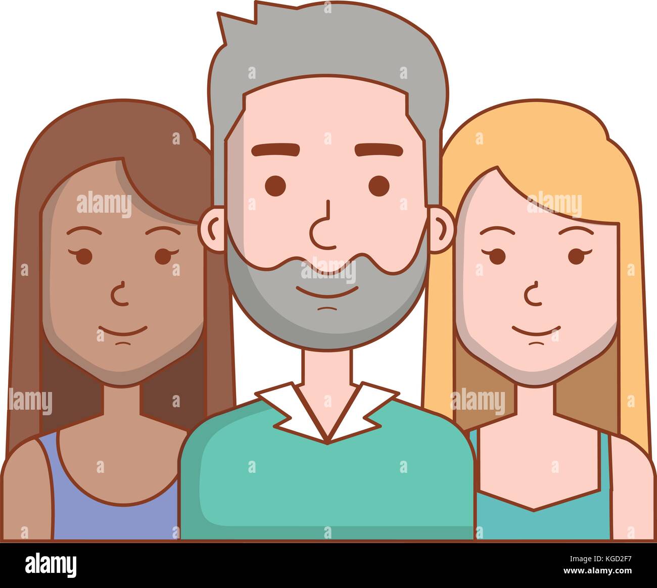 group of persons avatars characters vector illustration design Stock ...