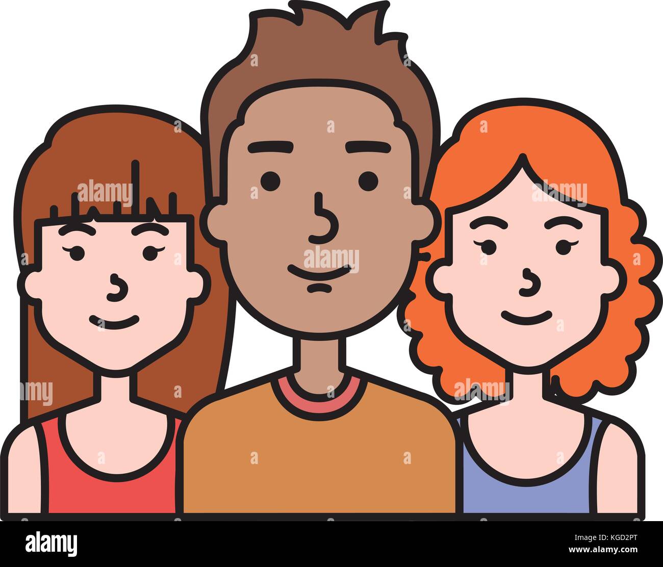 group of persons avatars characters vector illustration design Stock ...
