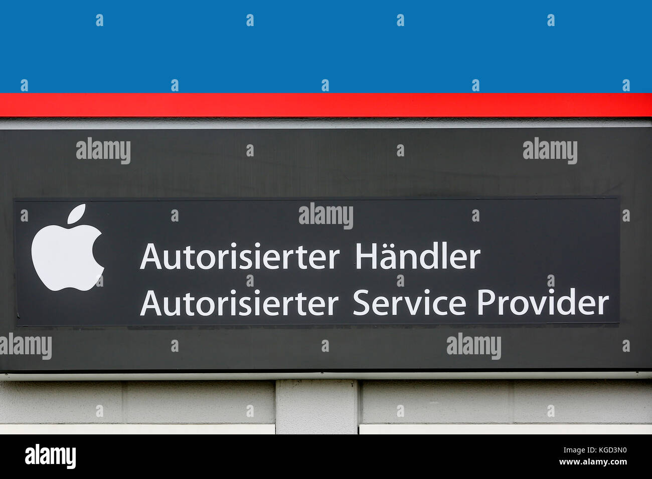 LINDEN, GERMANY JULY, 2017: APPLE computer support and repair service ...