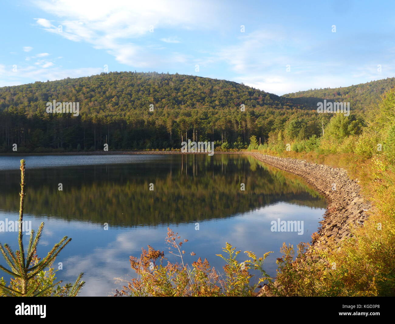 Cooper Lake, New York State, USA is the drinking water reservoir for