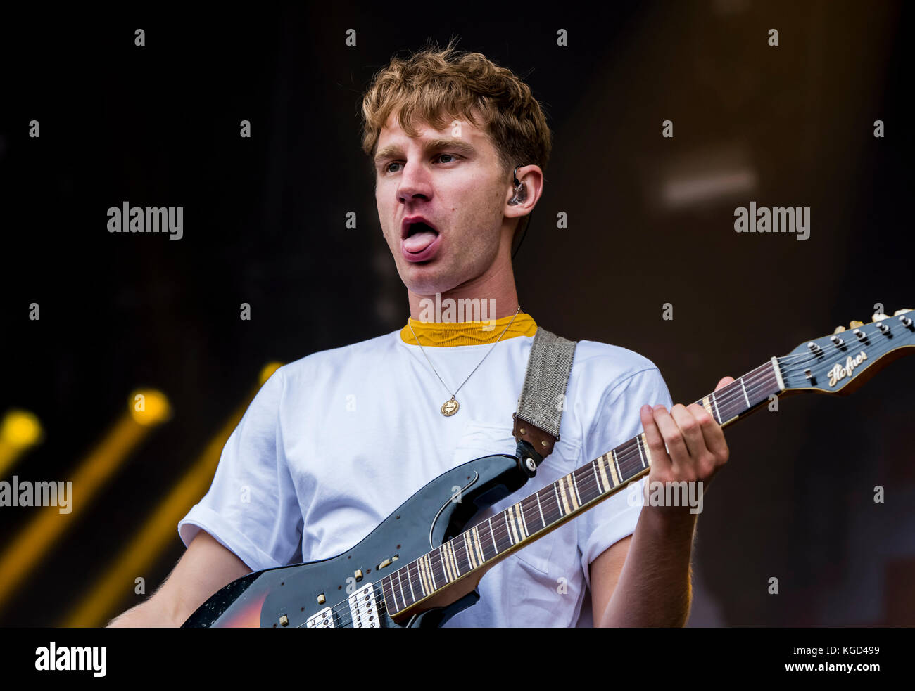 Glass Animals performing live at the Latitude Festival. Stock Photo