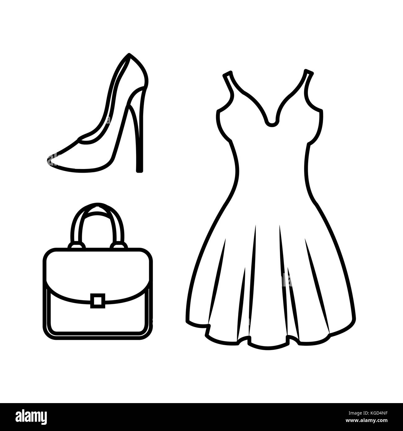 clothes icons vector