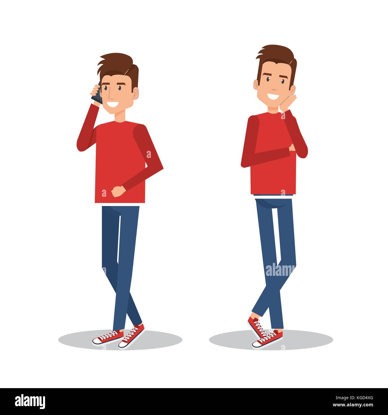 young man doing different poses Stock Vector Image & Art - Alamy