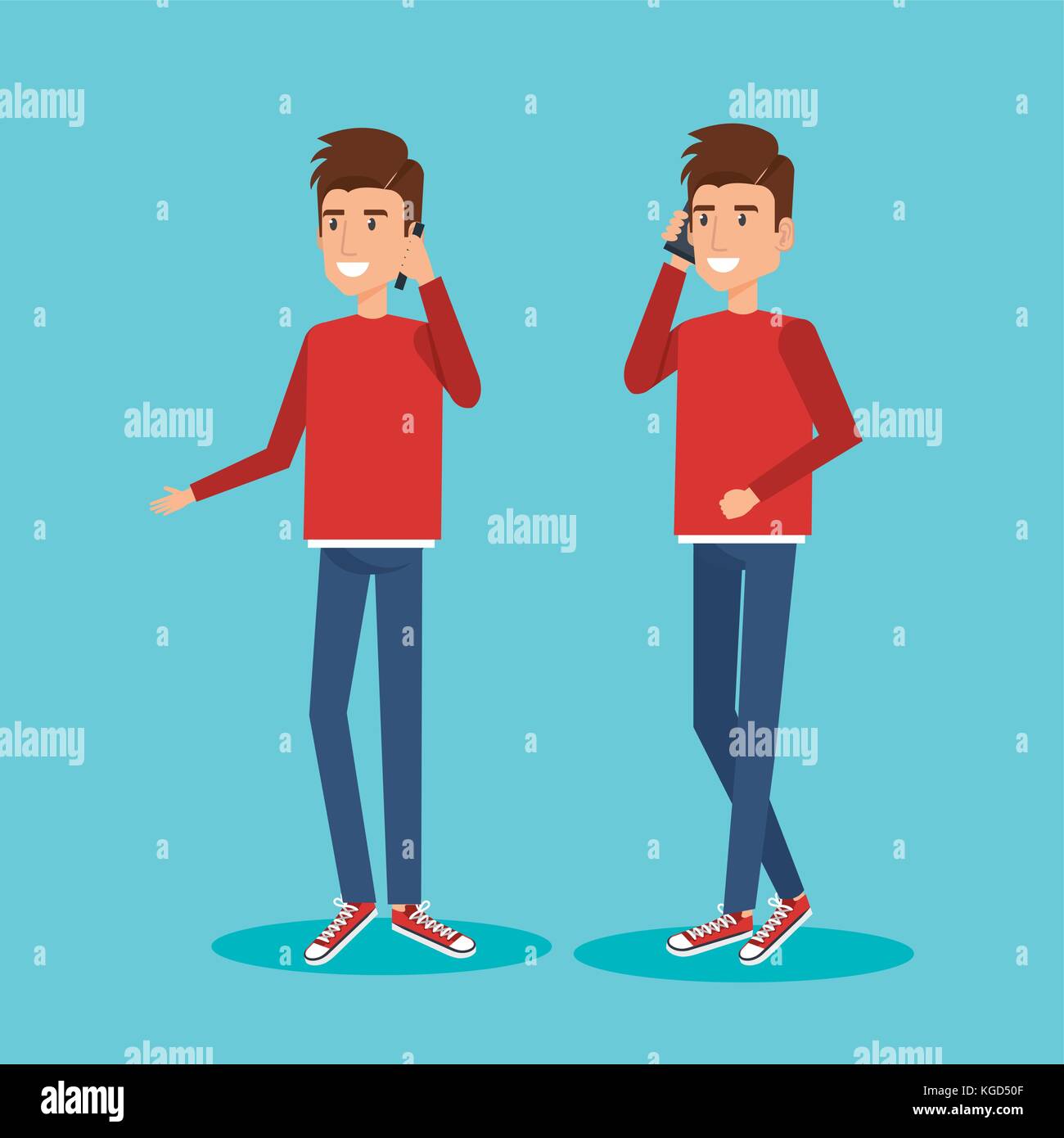young man doing different poses Stock Vector Image & Art - Alamy